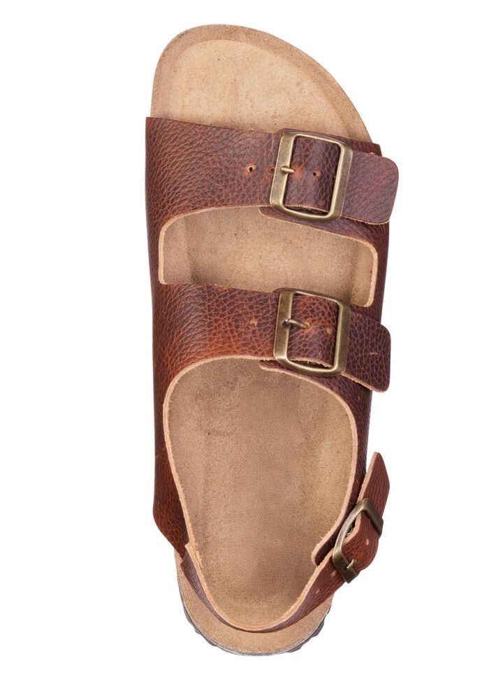 GINO GALANTE, klassische Herren-Sandalen, Weite H, mit verstellbaren Schlie&szlig;en BRAUN