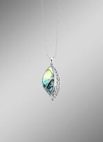 Edler Anh&auml;nger aus Silber mit echtem Abalone-Perlmutt 