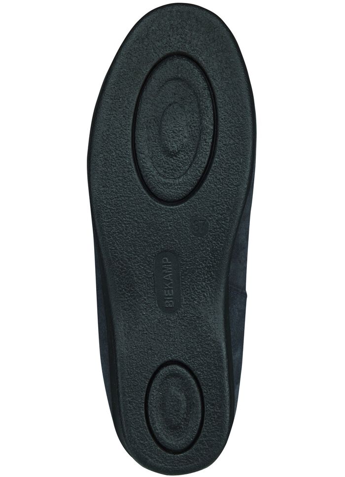 ELENA EDEN Hausschuh mit echtem Lammfellfutter MARINE-HELLGRAU