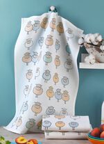 Geschirrt&uuml;cher, 3er-Set, aus Halbleinen 