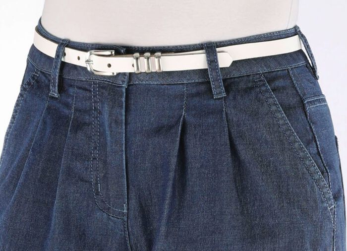 Schicker Damen-G&uuml;rtel aus Leder, 1,5 cm breit 