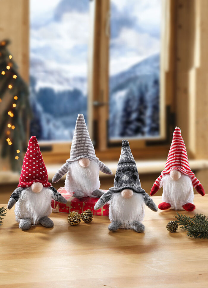 Wichtel aus Baumwolle und Filz, 4er-Set 