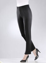 Jerseyhose mit abgesteppten Biesen SCHWARZ