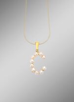 Personalisierte Eleganz: Buchstaben-Anh&auml;nger mit S&uuml;&szlig;wasser-Zuchtperlen 