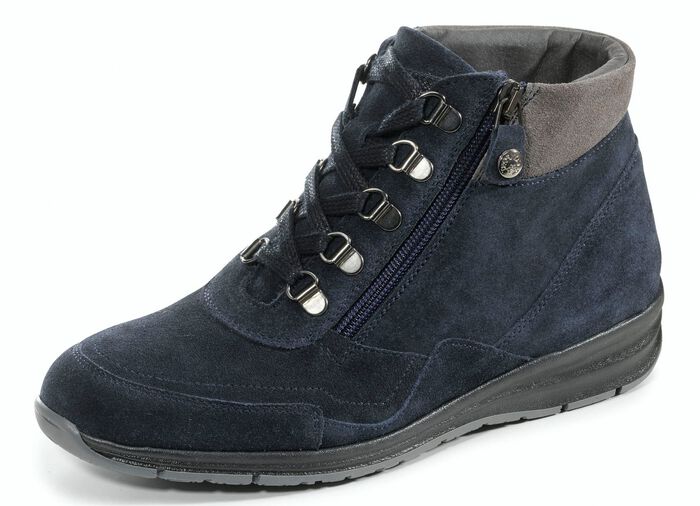 Schn&uuml;r-Bootie mit praktischem Seitenei&szlig;verschluss 