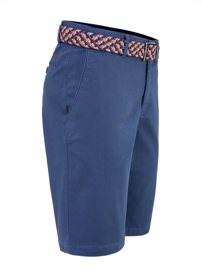 Lässige "Redpoint"-Bermudas mit Stoffgürtel in 3 Farben DUNKELBLAU