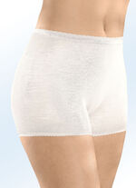 Con-ta Zweierpack Schl&uuml;pfer mit elastischen Abschl&uuml;ssen WOLLWEISS