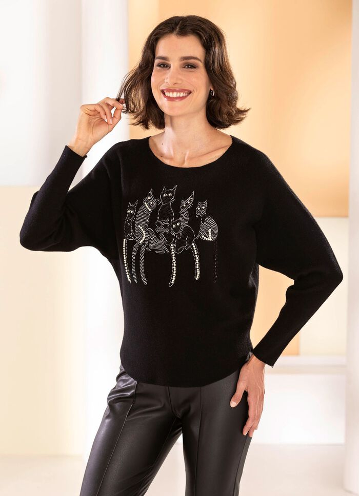 Pullover in weichem Feinstrick 