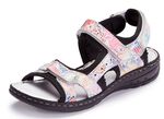 Gemini Trekking-Sandale mit bunter Floral-Pr&auml;gung WEISS