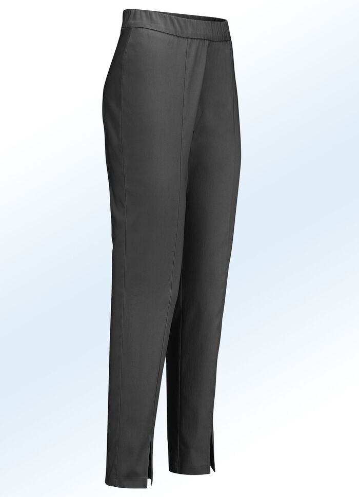 Hose mit angesagten Beinschlitzen SCHWARZ