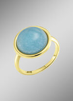 Eleganter Damenring mit echt blauem Chalcedon 