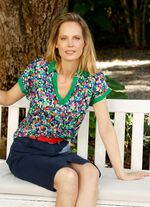 Poloshirt mit &uuml;berschnittenem &Auml;rmel 