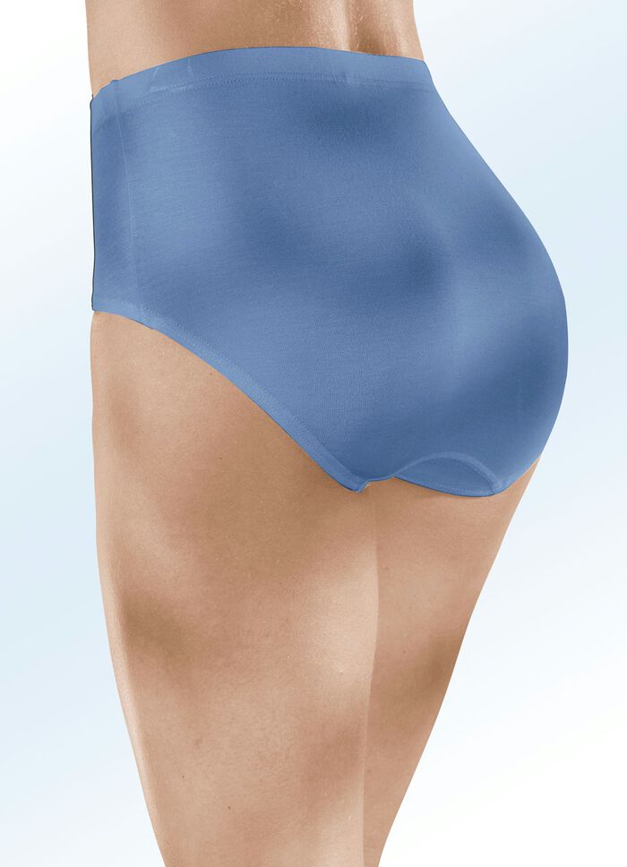 Viererpack Slips mit Gummizug 2X GRAFIT, 2X JEANSBLAU