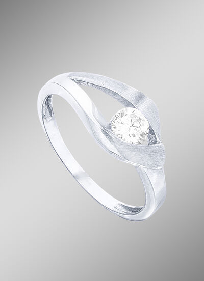 Zauberhafter Damenring mit synth. Zirkonia 