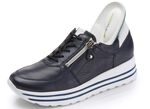 Waldl&auml;ufer, bequeme Damen-Sneaker, Weite H, mit herausnehmbarem Fu&szlig;bett MARINE