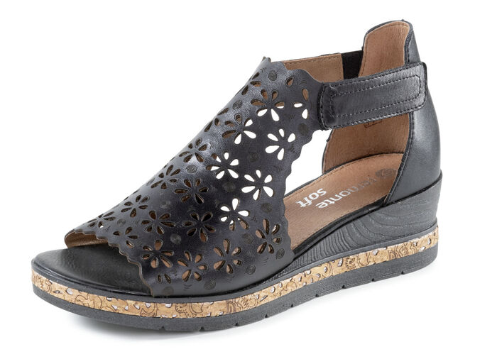 Sandale mit Klettverschluss SCHWARZ