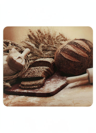 Wandblende aus Glas, Motiv Brot 