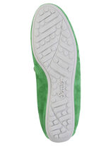 ELENA EDEN Slipper aus weichem Veloursleder mit luftiger Perforation GRÜN