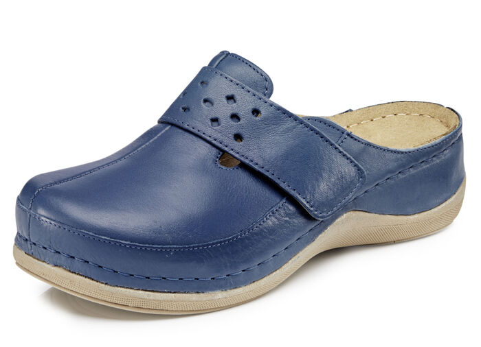 ELENA EDEN Clog mit Klettverschluss JEANSBLAU