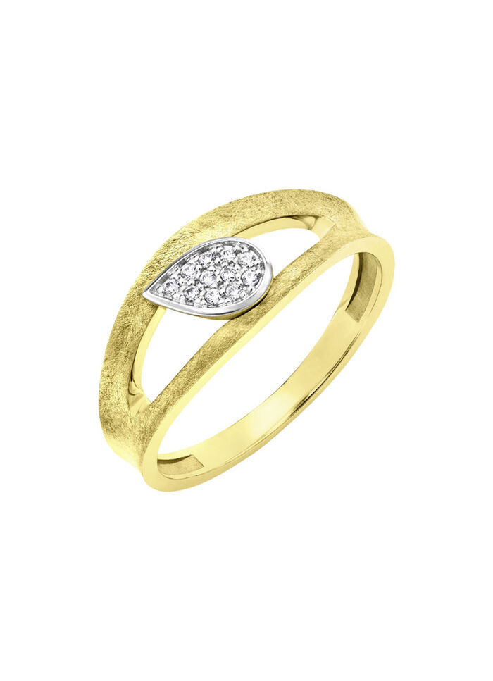 Raffinierter Damenring mit 11 Brillanten 