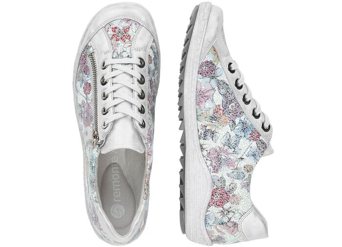Remonte, elegante Damen-Sneaker, Weite G, mit Rei&szlig;verschluss SILBER-BUNT