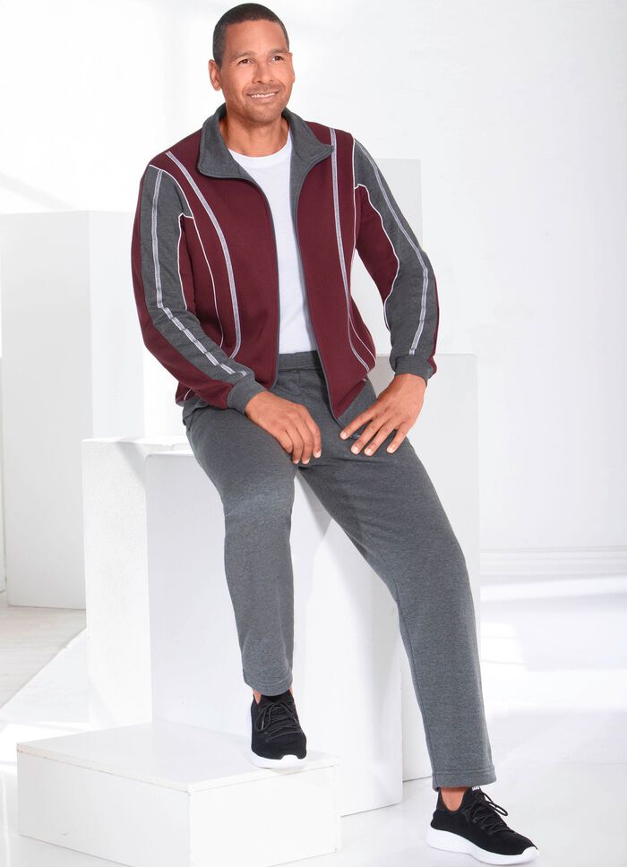 Freizeitanzug mit elastischen &Auml;rmelabschl&uuml;ssen 