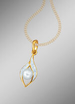 Anhänger in Bicolor, mit Süßwasser-Zuchtperle 