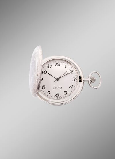 Quartz-Taschenuhr mit Metallgeh&auml;use 