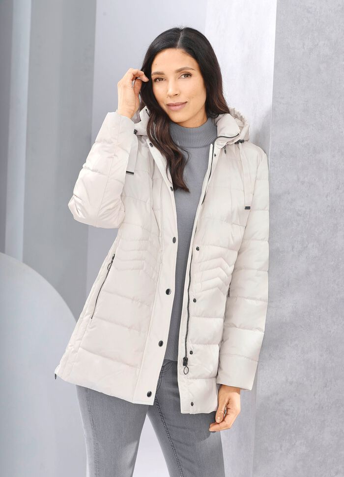 Funktionsjacke mit L&auml;ngssteppung seitlich 