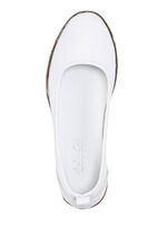 Andrea Conti, klassische Damen-Slipper, mit herausnehmbarem Fu&szlig;bett WEISS