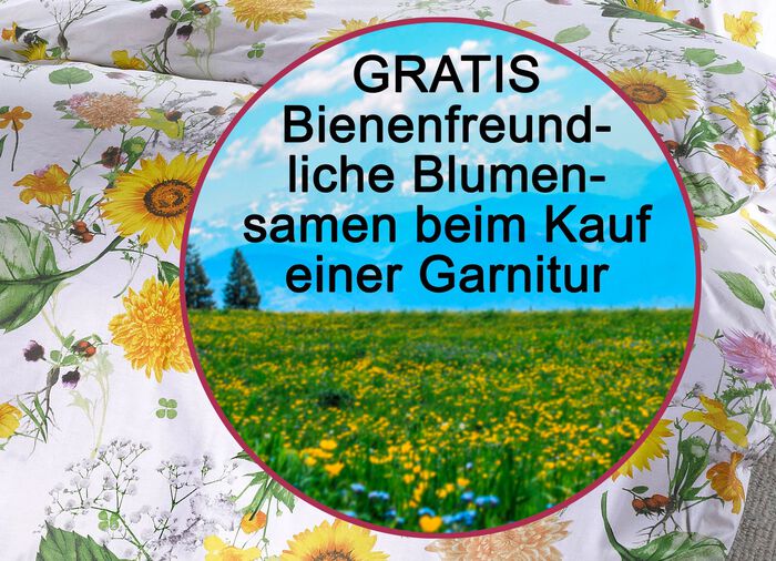 Renforc&eacute; Bettw&auml;sche-Garnitur mit Rei&szlig;verschluss 