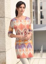 Strick-Tunika in bedrucktem Feinstrick 