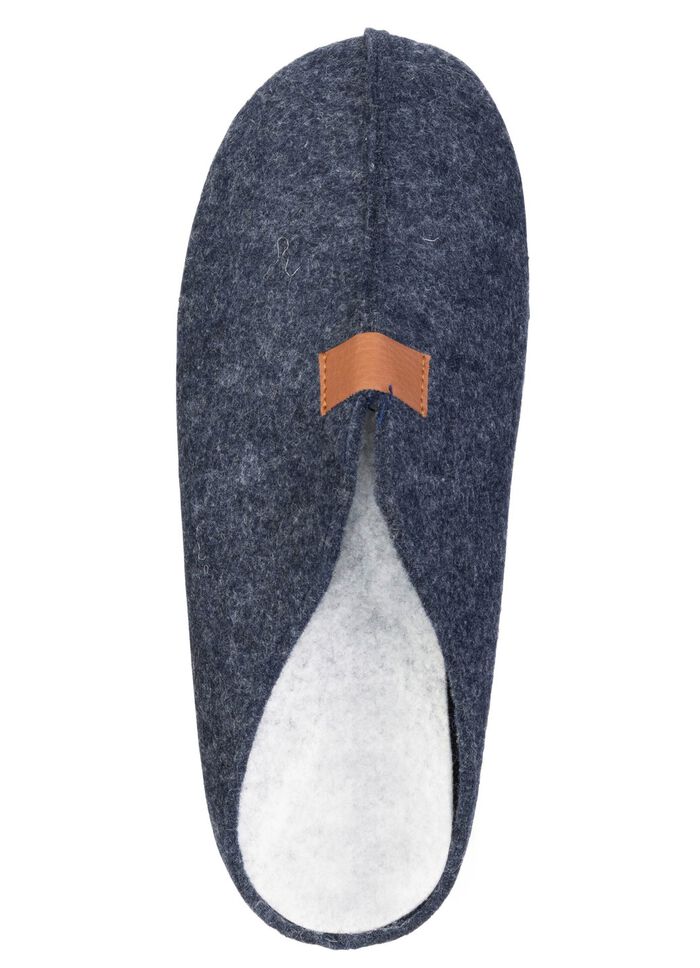 Klassische Herren-Hausschuhe, aus Wollfilz BLAU