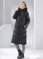 Daunenmantel mit fester Kapuze 