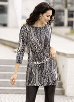 Shirt-Tunika mit Alloverdruck 