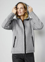 Jacke mit offenkantiger Verarbeitung 