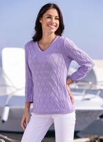 Pullover mit Strukturdessin FLIEDER