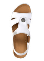 ELENA EDEN Sandale aus Nappaleder mit Metallschmuck WEISS