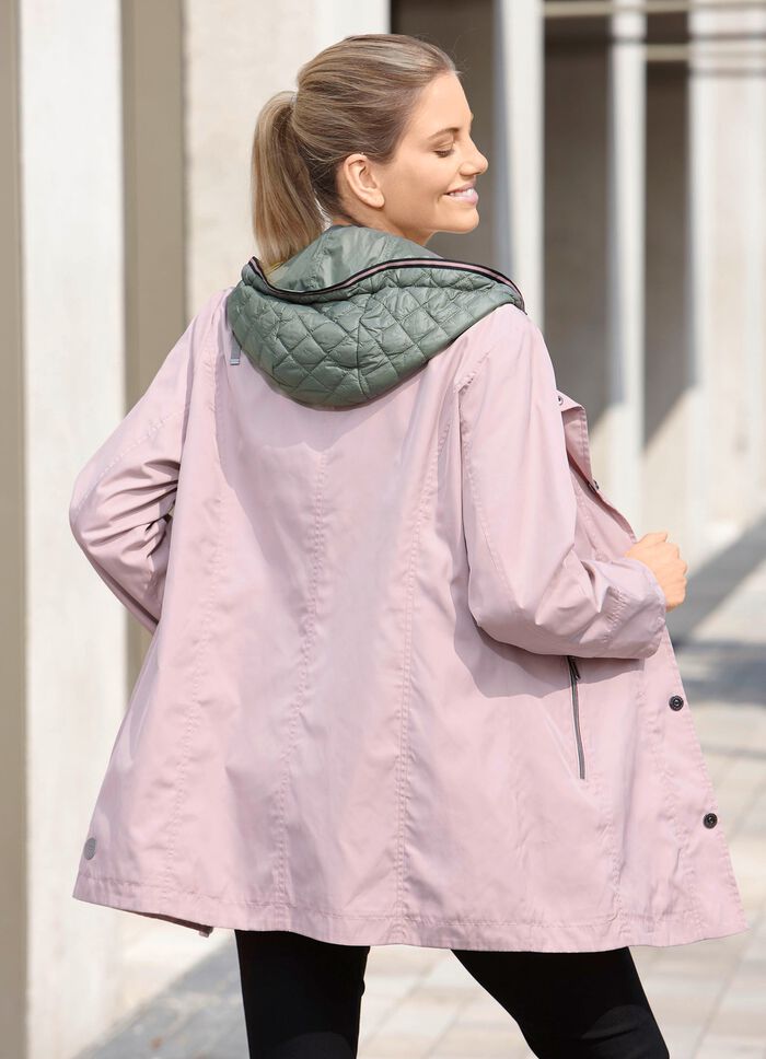 Funktionsjacke mit abnehmbarer Kapuze 