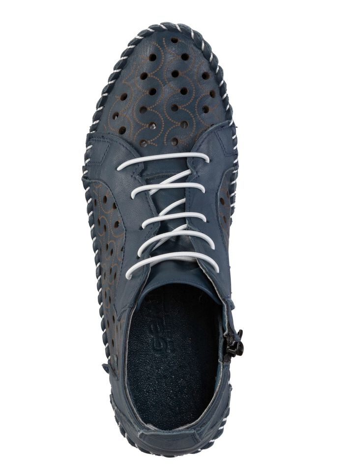 Gemini Bootie mit Knitter-Struktur MARINE