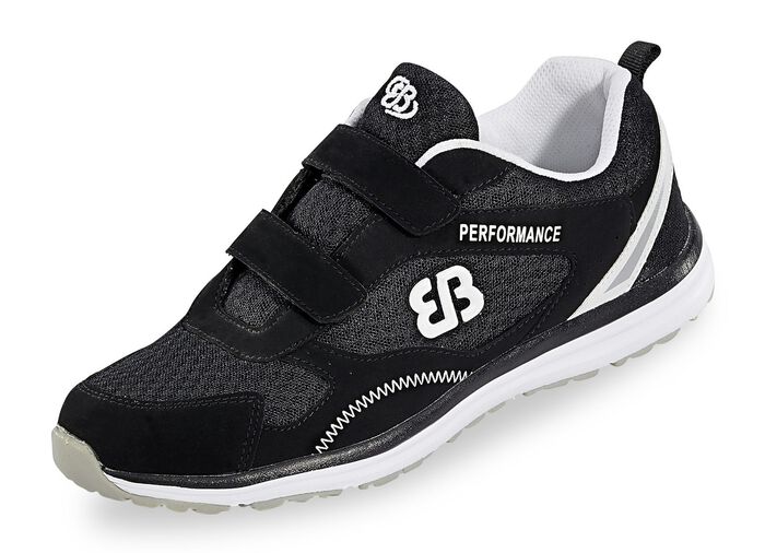 Leichte Herren-Slipper, mit herausnehmbarem Fu&szlig;bett SCHWARZ-WEISS