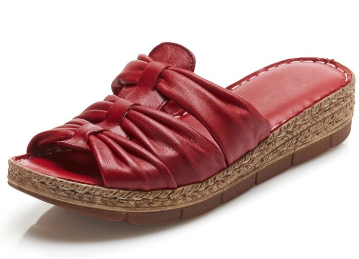 Andrea Conti Schlauchriemchen-Pantolette aus Nappaleder 