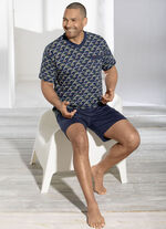 Pastunette Shorty mit V-Ausschnitt und Alloverdessin 