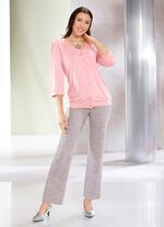 Shirtbluse mit durchgehender Knopfleiste in 2 Farben ROS&Eacute;