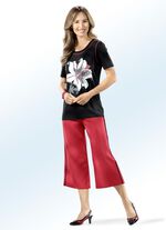 Rockhose mit angesagter Kontrastpaspel ROT-SCHWARZ