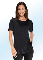 Effektvolles Shirt in 2 Farben SCHWARZ