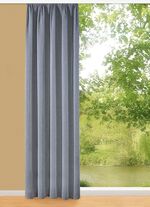 &Uuml;bergardine in Leinenoptik BLAUGRAU