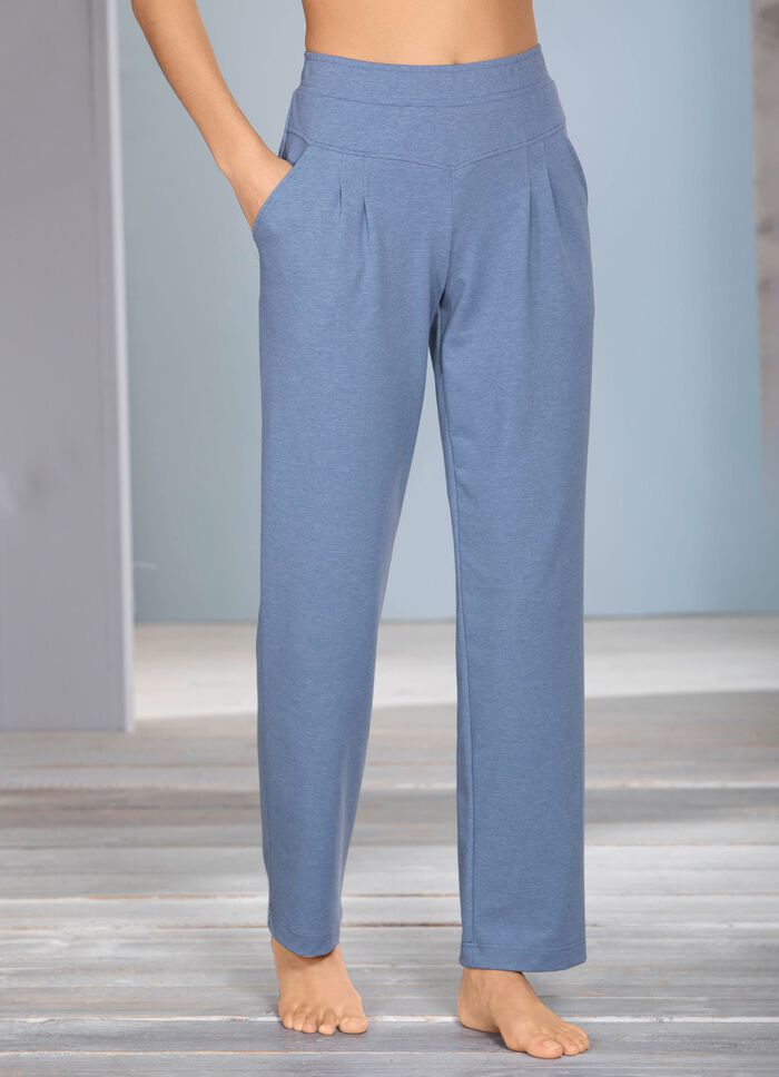 Hose mit breitem Dehnbund RAUCHBLAU