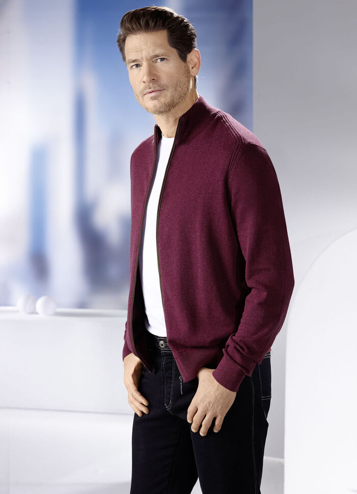 Klassische "King's Road"-Jacke in 3 Farben BORDEAUX MELIERT