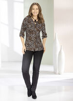 Shirtbluse mit Leo-Print 
